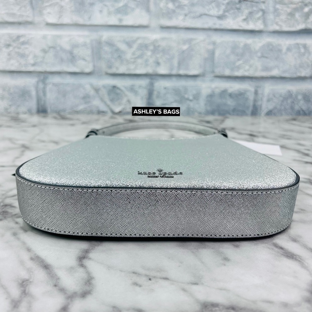 Kate Spade Glimmer Glitter Shoulder Bag In Silver - Picture 9 of 12
